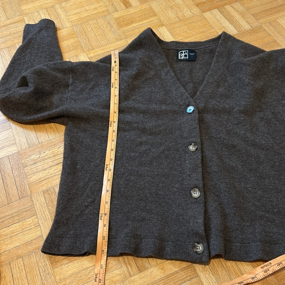Oak + Fort. Women's Brown Cardigan Sweater - Picture 3 of 13
